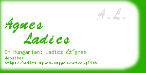 agnes ladics business card